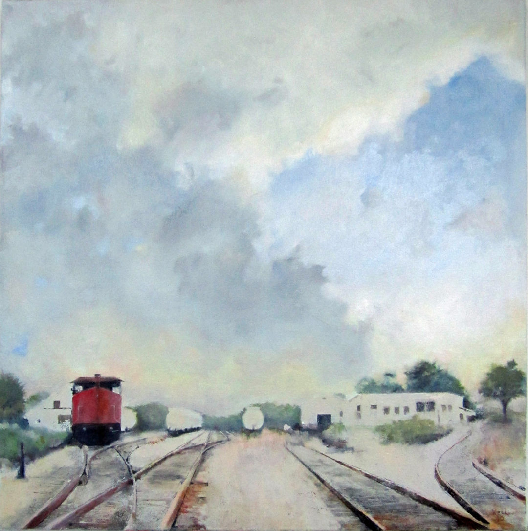 Red Train by Painter Jean Wiecha