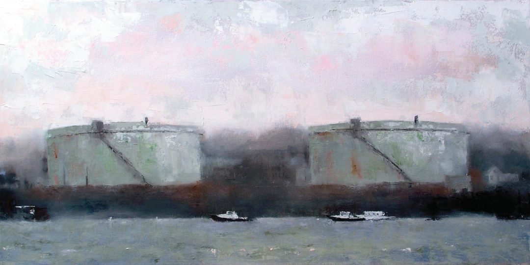 Portland Harbor by Painter Jean Wiecha
